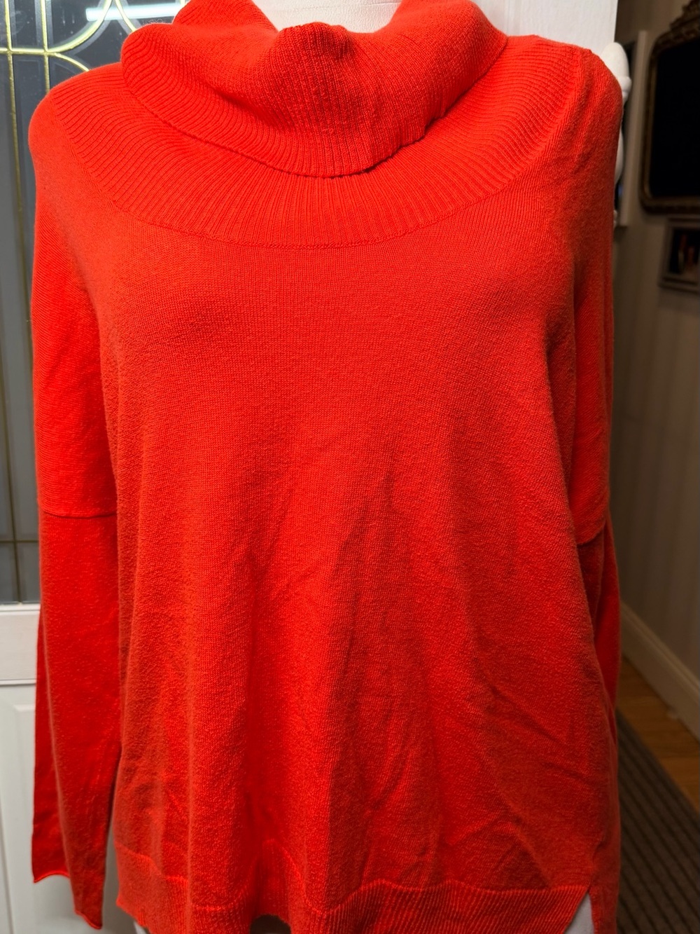 JCP 2X Cashmere Blend Oversized Cowl Neck Tunic Sweater Avant Grande Lagenlook